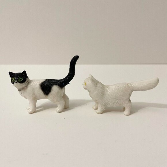 Vintage Cats and Dog Pencil Toppers Kittens Rubber Mini Animal Figures - Picture 2 of 16